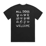 All Dogs Welcome - Black Tee