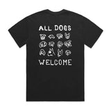 All Dogs Welcome - Black Tee